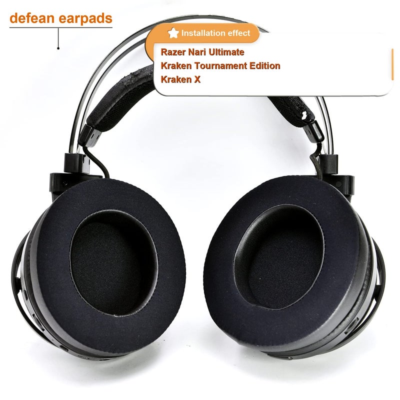 defean Nari Cooling-Gel Ear Pads defean Ear Cushion Foam Replacement Earpad Compatible with Razer Nari/Nari Ultimate/Nari Essential/Kraken Tournament Edition/Kraken Kitty/Kraken X ï¼ŒATH M50X / M40X - Image 4